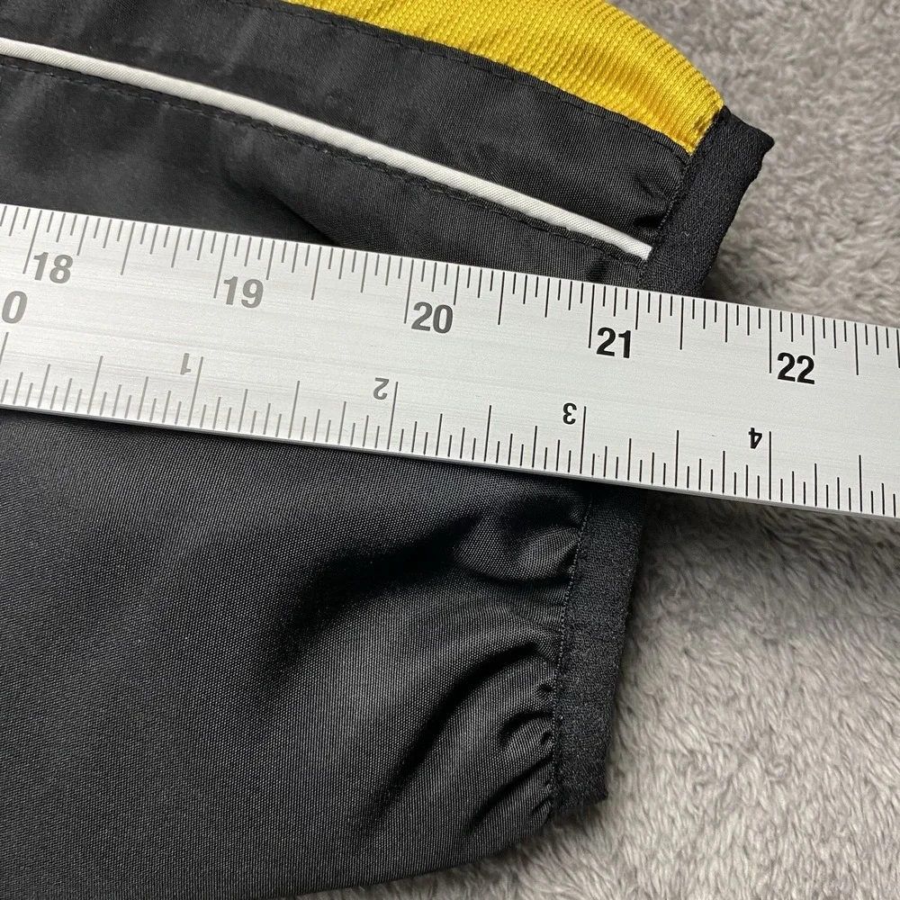 NFL‎ Pittsburgh Steelers Windbreaker Jacket Mens Medium Black Yellow